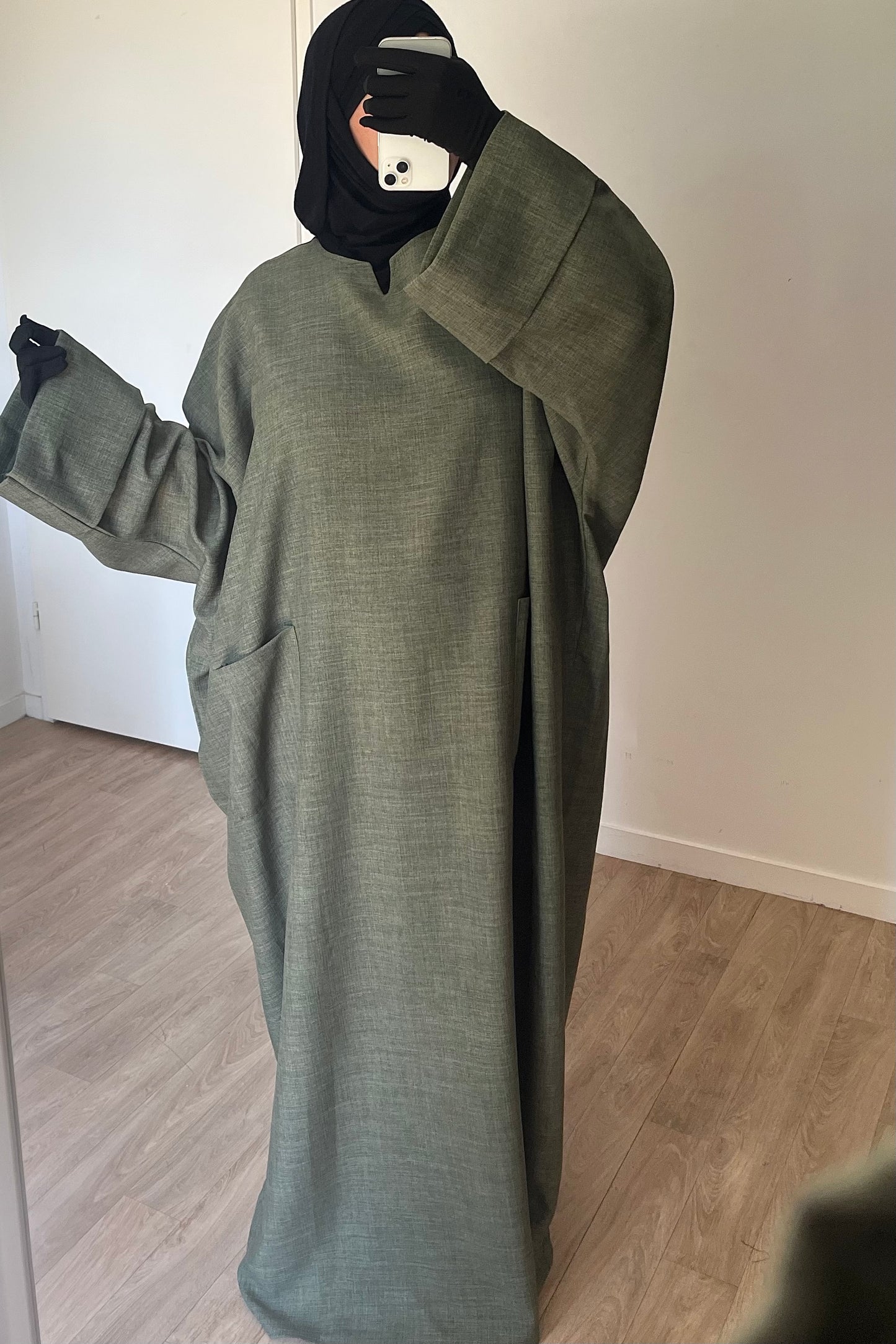 Abaya Aïcha Kaki
