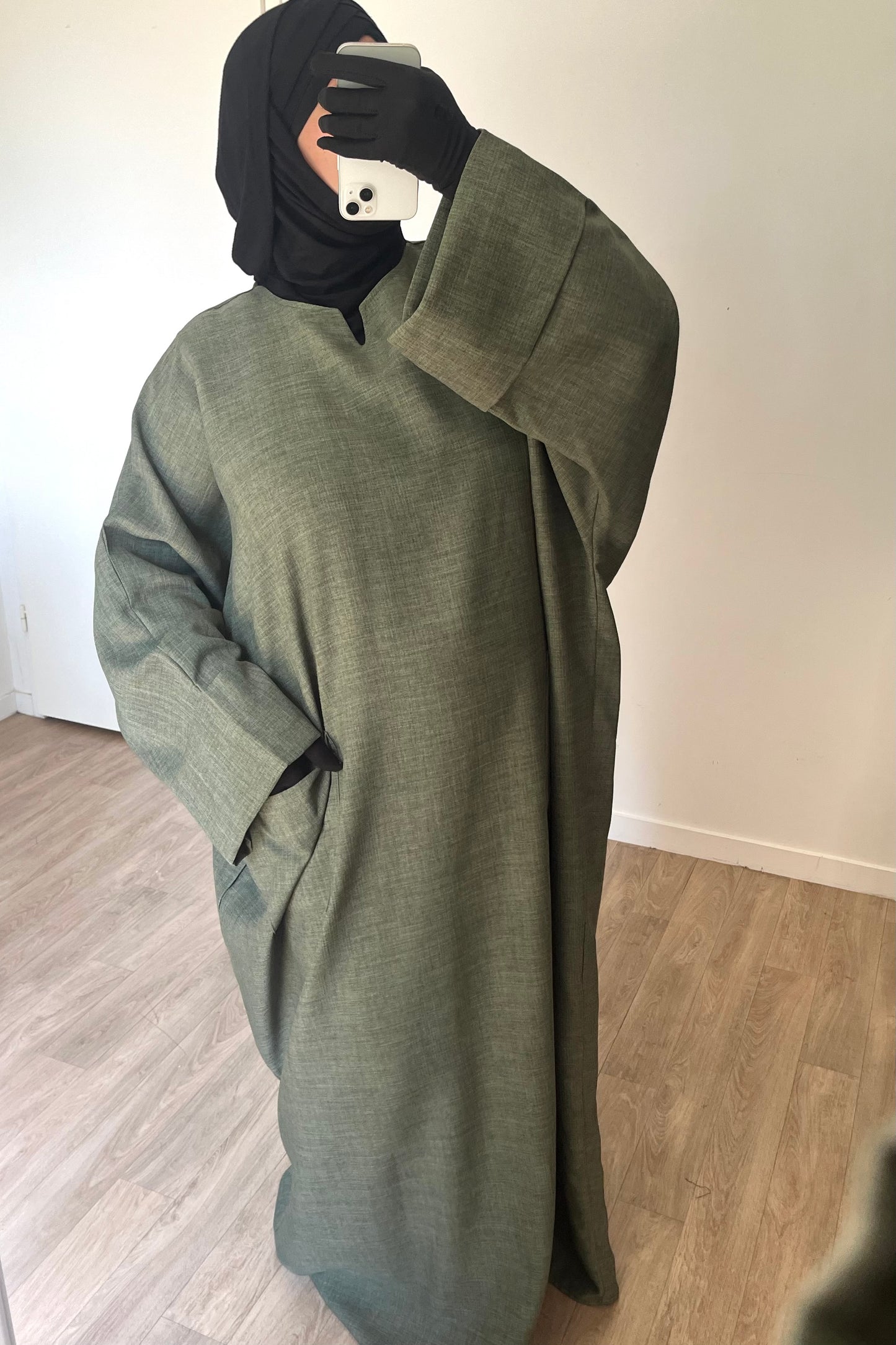 Abaya Aïcha Kaki
