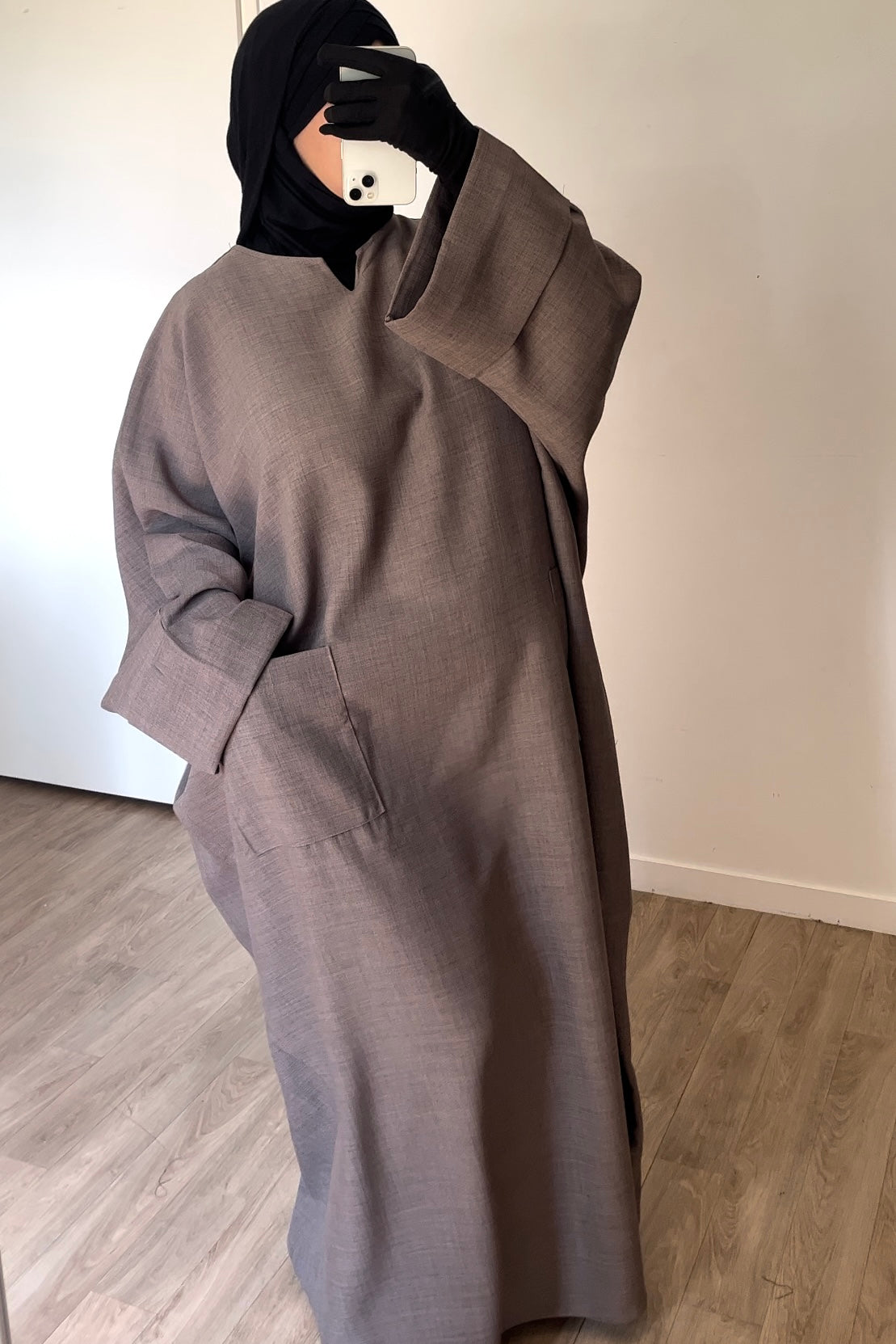 Abaya Aïcha Taupe