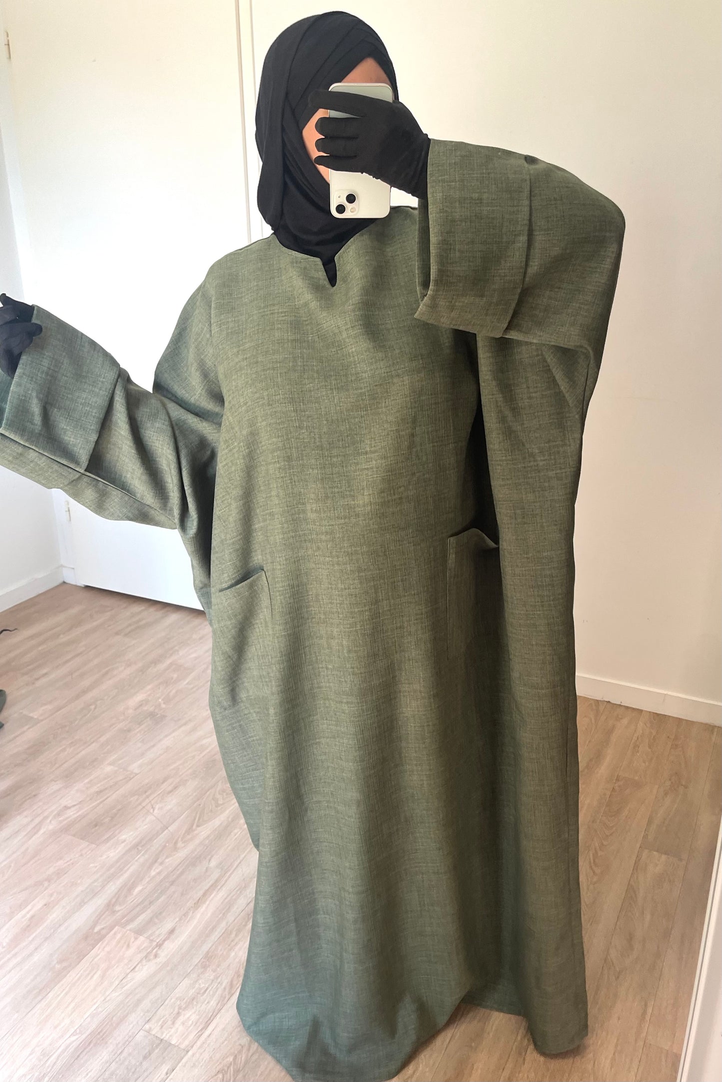 Abaya Aïcha Kaki