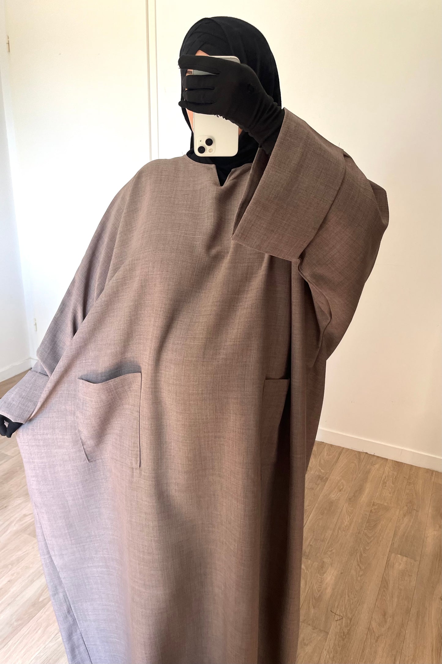 Abaya Aïcha Taupe