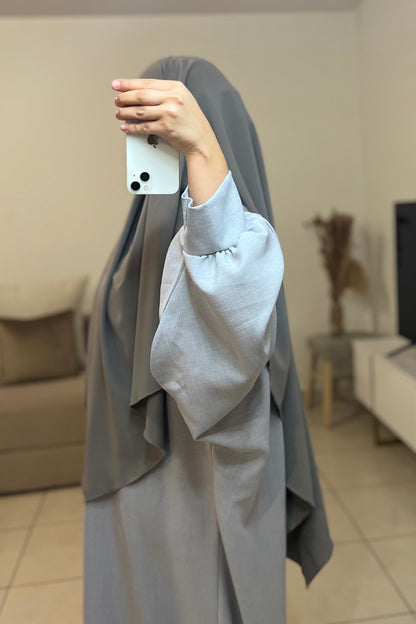 Khimar en soie de médine TAUPE