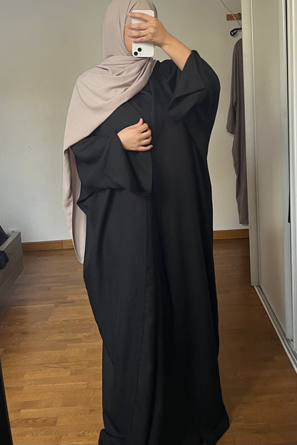 Ensemble Abaya kimono effet lin