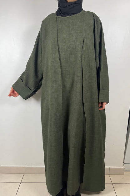 Ensemble Abaya Kimono effet Lin Soheila