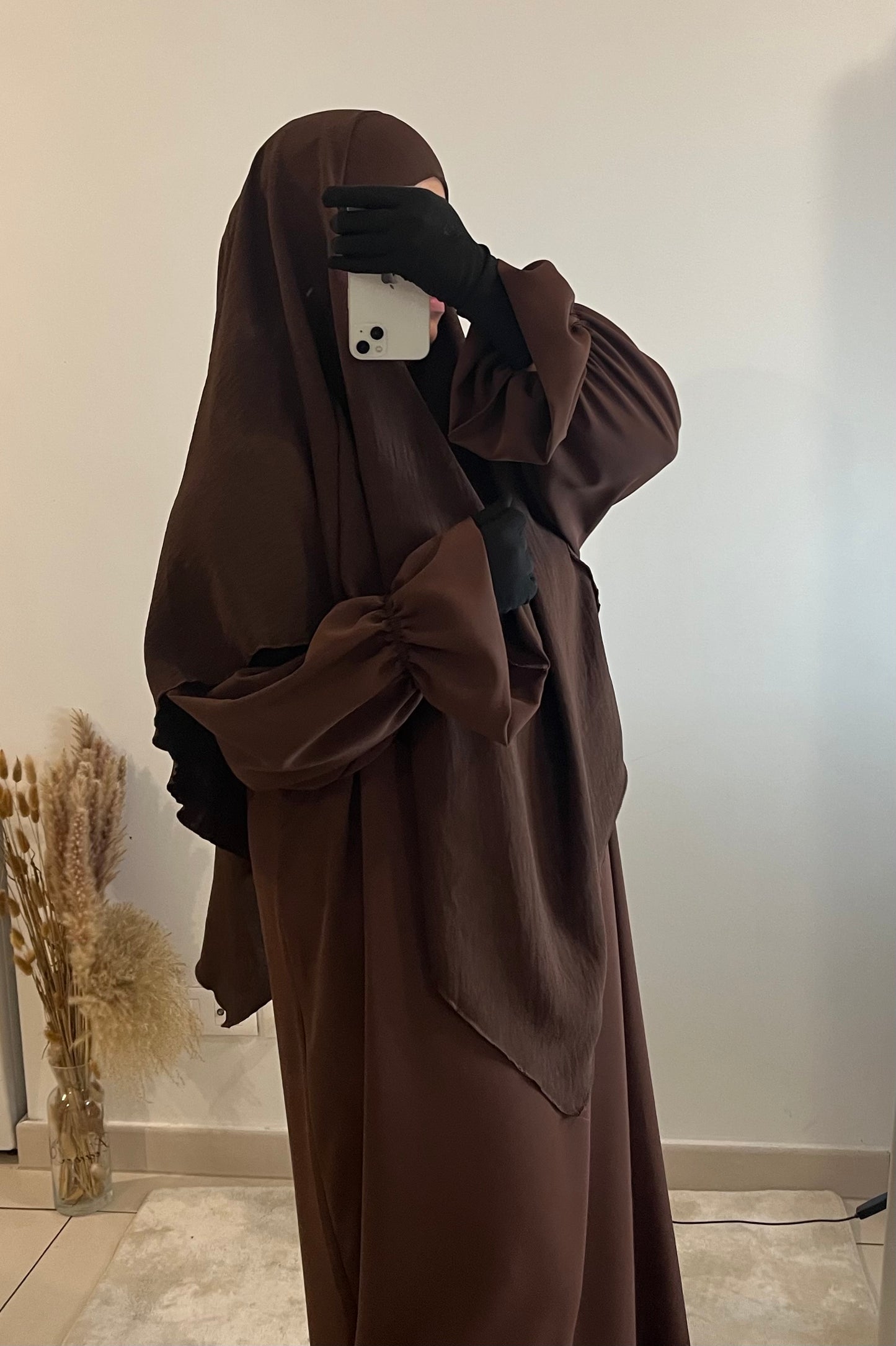 Khimar en Jazz marron