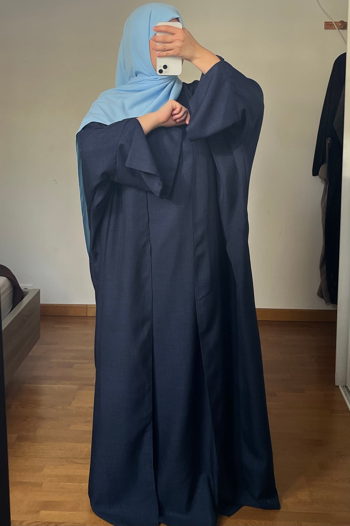 Ensemble Abaya kimono effet lin