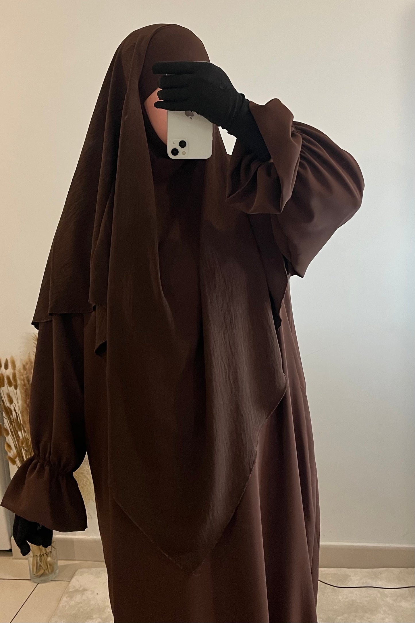 Khimar en Jazz marron