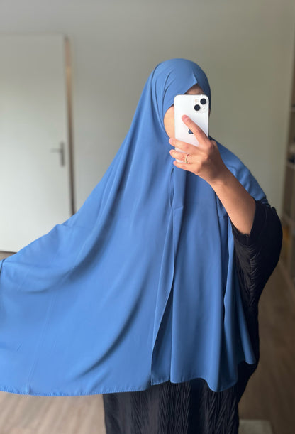 Hijab en soie de Médine Bleu bondi