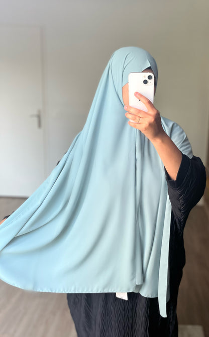 Hijab en soie de médine couleur vert d’eau