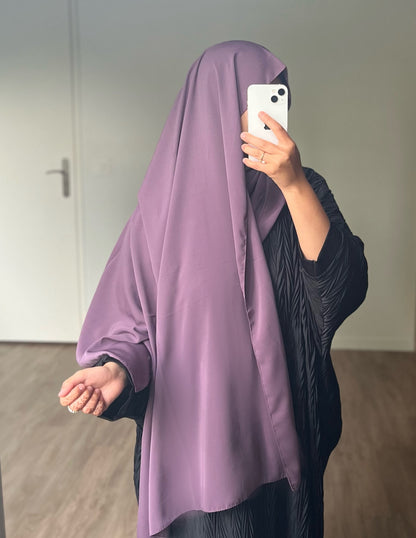 Hijab en soie de médine Violet d’évêque