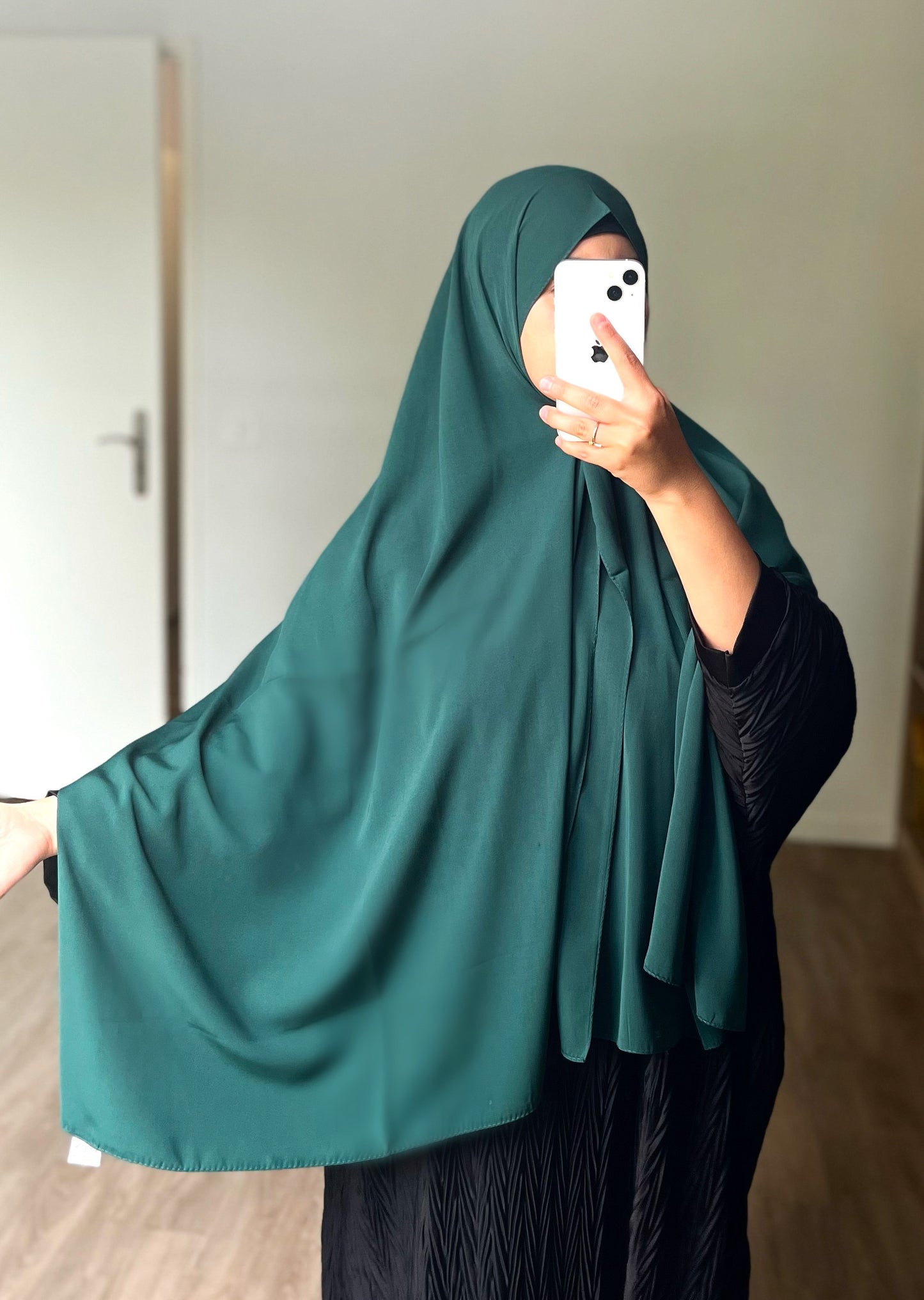 Hijab soie de médine Vert sapin