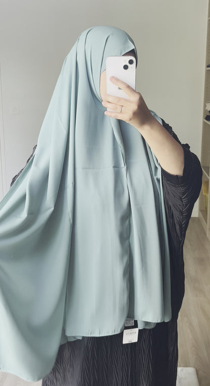 Hijab en soie de médine Vert pastel