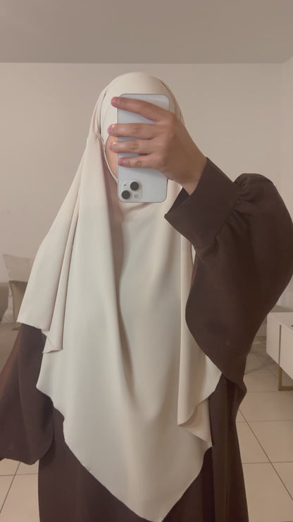 Khimar en soie de médine BEIGE